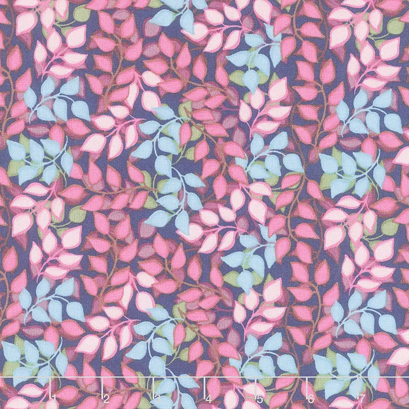 Blissful Blooms - Vines Navy Yardage