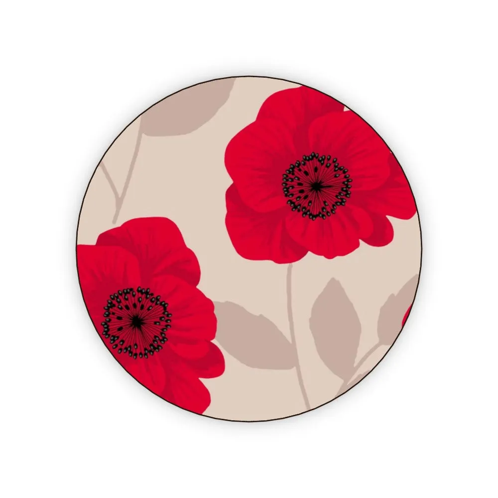 Coasters - Red Flowers