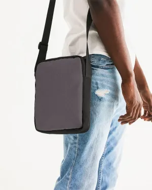 Dark Magenta Gray Messenger Pouch | Dark Pale Magenta Gray | C0M10Y0K80