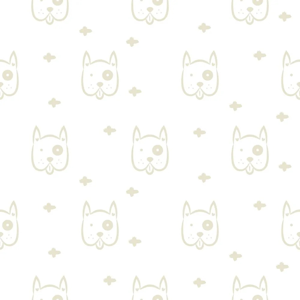 Dogs & Crosses Tone on Tone Fabric