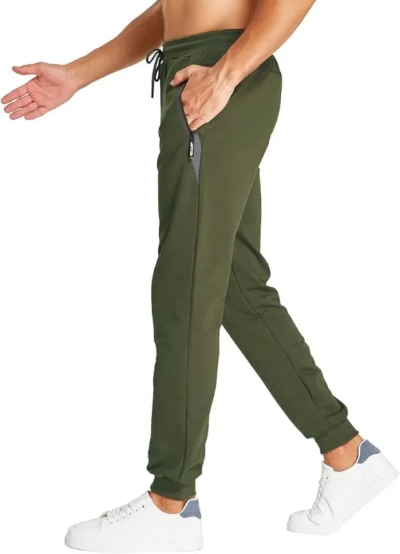 JustSun Tracksuit Bottoms for Men Joggers Slim Fit Jogging Bottoms Zip Pockets