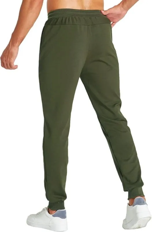 JustSun Tracksuit Bottoms for Men Joggers Slim Fit Jogging Bottoms Zip Pockets