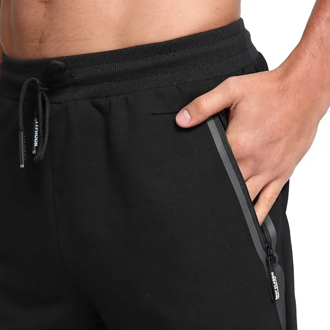 JustSun Tracksuit Bottoms for Men Joggers Slim Fit Jogging Bottoms Zip Pockets
