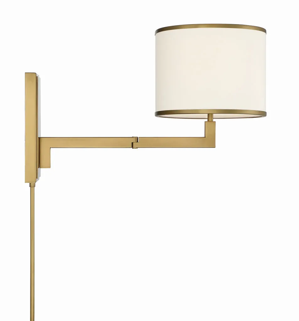Madison 1 Light Aged Brass Task Sconce
