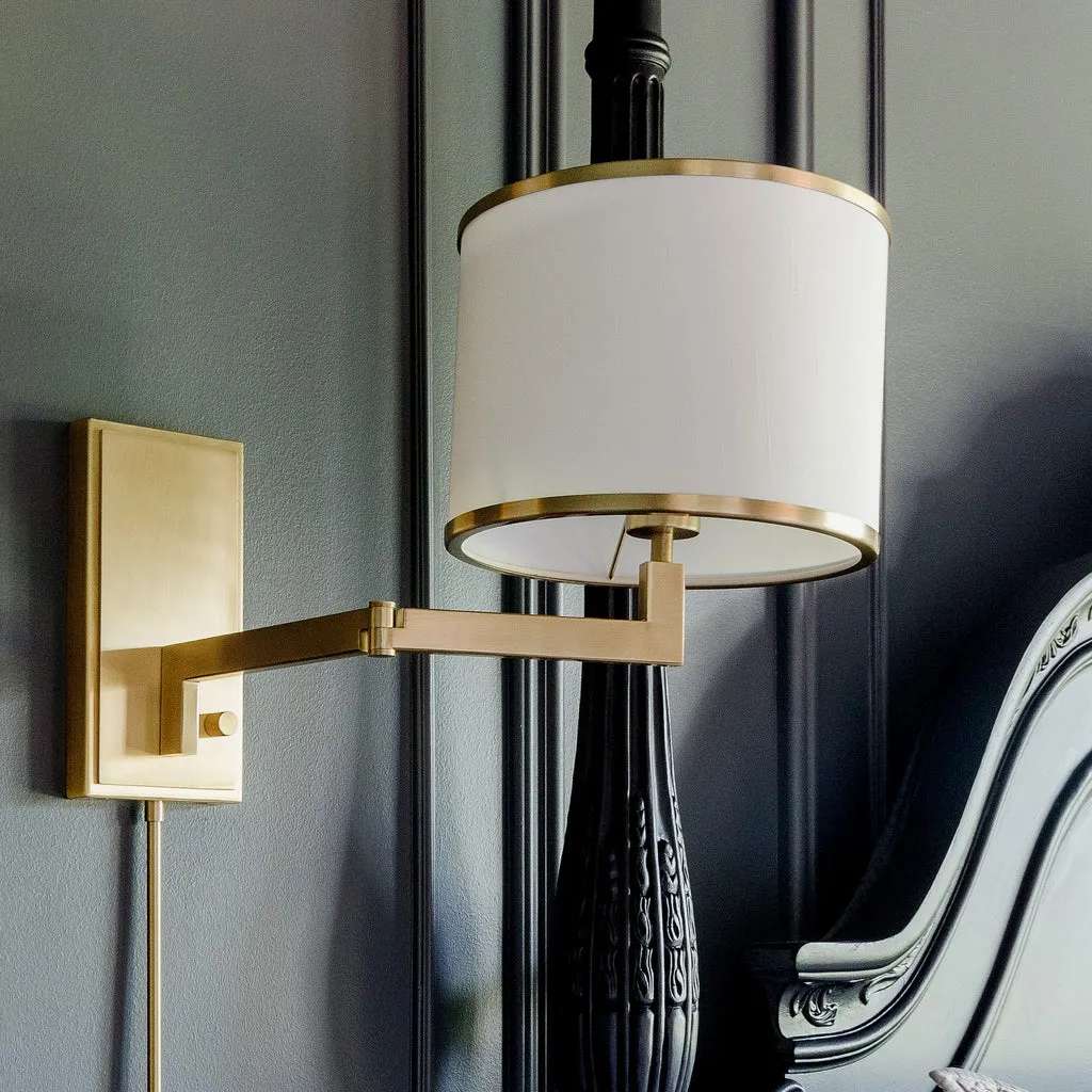 Madison 1 Light Aged Brass Task Sconce