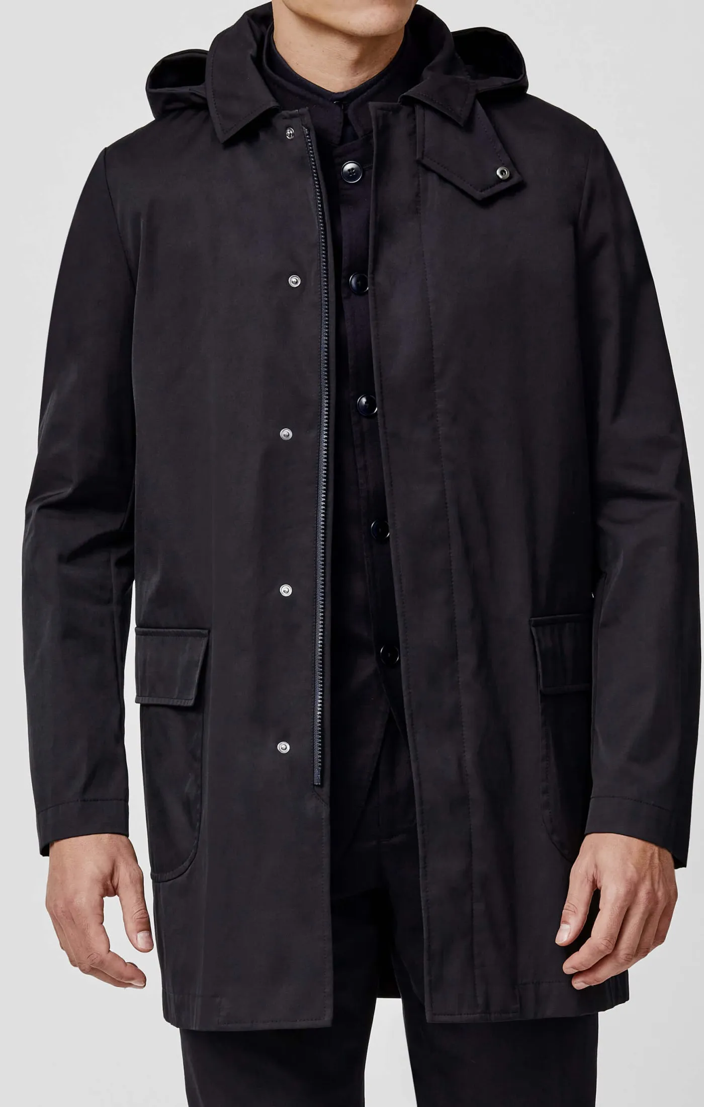 Olmetex Black Lightweight Bonded Water-Repellent Technical Windbreaker