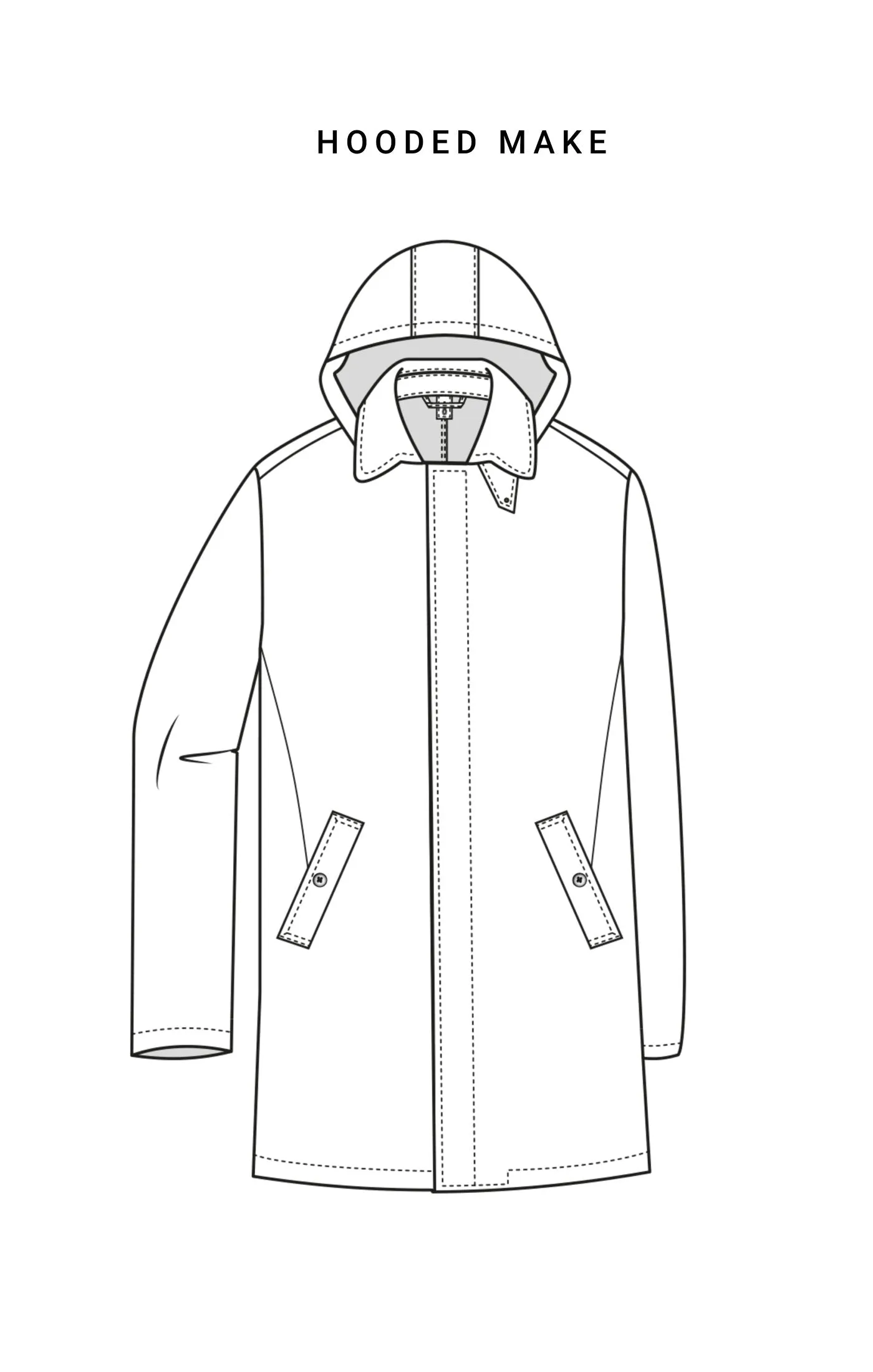Olmetex Blue Cotton Blend Unconstructed Water-Repellent Coat