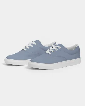 Shaded Pale Pastel Blue Gray Canvas Sneakers | Women's | C30M15Y0K30