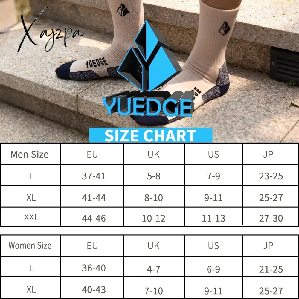Xajzpa Men Thick Breathable Cotton Cushion Crew Outdoor Sports Hiking Trekking Socks Work Boot Socks For Men 37-46 EU